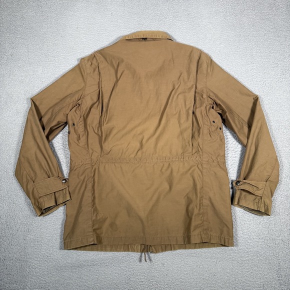 J Crew Jacket Mens Large Brown Stonehall Safari Outdoor Pockets Casual Preppy - Picture 11 of 13